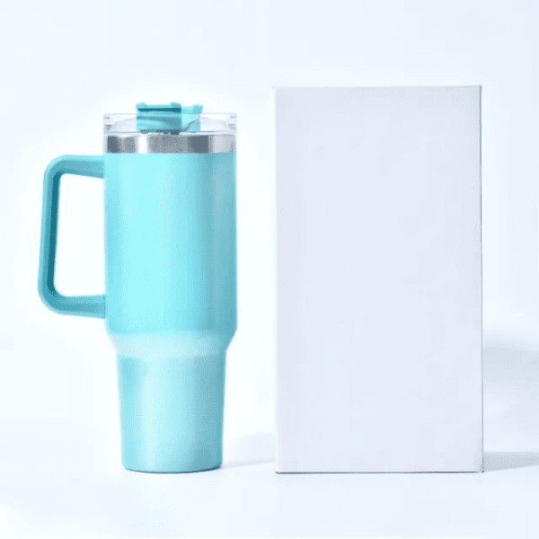 Glitter Teal 40 oz travel mug