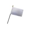 4"x6" White Polyester Flag