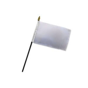 4"x6" White Polyester Flag