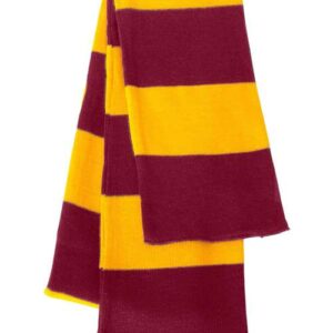 Rugby-Striped Knit Scarf