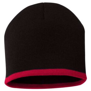 8" Bottom-Striped Beanie