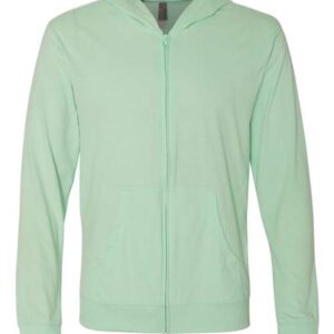 Sueded Long Sleeve Hooded Full Zip