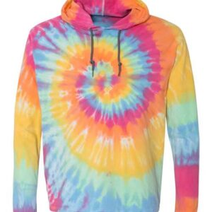 Tie-Dyed Long Sleeve Hooded T-Shirt