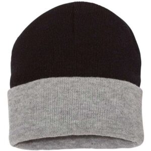 12" Color Blocked Cuffed Beanie