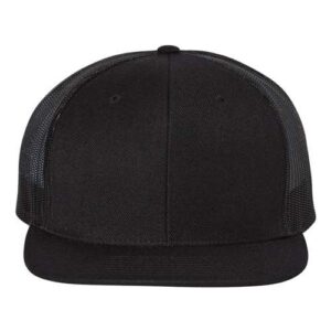 Wool Blend Flat Bill Trucker Cap