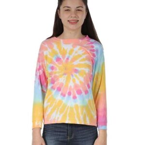 Youth Multi-Color Spiral Tie-Dyed Long Sleeve