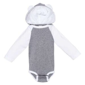 Fine Jersey Infant Character Hooded Long Sleeve Bodysuit with Ears
