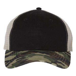 Contrast-Stitch Mesh-Back Cap