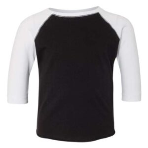 Toddler Baseball Fine Jersey Three-Quarter Sleeve Tee