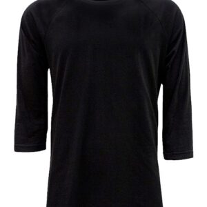 Unisex CVC Three-Quarter Sleeve Raglan T-Shirt