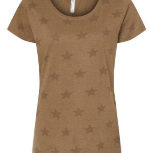 Women's Star Print Scoop Neck Tee