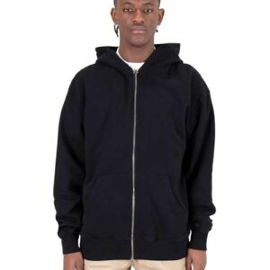 Men's Garment-Dyed Double-Zip Hooded Sweatshirt