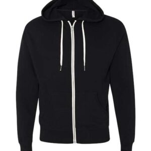 Unisex Heathered French Terry Full-Zip Hooded Sweatshirt