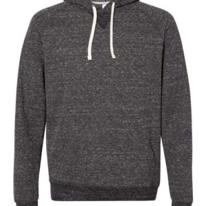 Unisex Snow Heather French Terry Raglan Hooded Sweatshirt