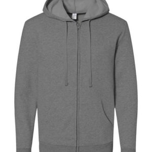 Unisex Eco-Cozy Fleece Full-Zip Hoodie Sweatshirt